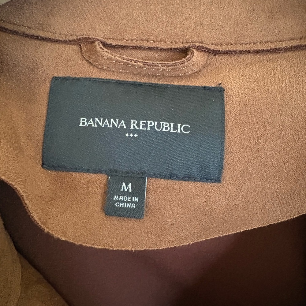 Banana Republic Factory Faux Suede Moto Jacket / M - Picture 2 of 6